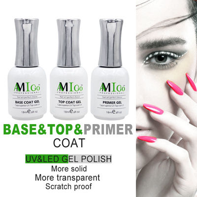 Amigo Gel Nail Polish Kit 18ml Semi-Permanent Soak Off UV / Led Varnish Untuk Salon Nail
