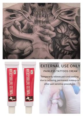 Painless Tattoo Numbing Cream 20g for Eyebrow Lip Tattoo with 3-4 Hours Pain Relief and 1000000PCS/Month Production