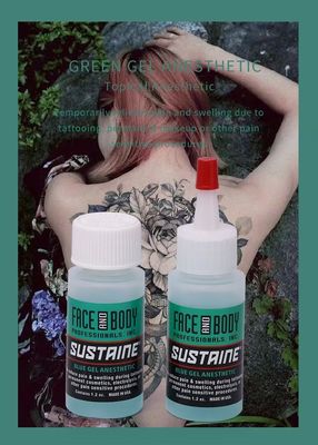 Gel Pereda Nyeri Tato yang Bekerja Cepat dengan 2% Lidokain dan 1.5% Tetrakain untuk Pereda Nyeri dalam 1.2oz/pcs