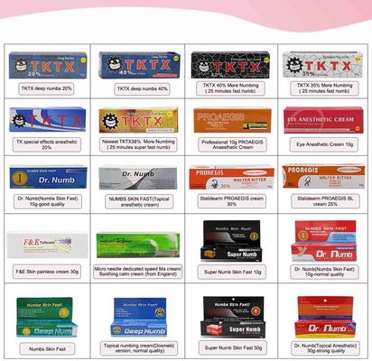 F & E 30G Tato Mati Rasa Krim Makeup Permanen Lidokain Krim untuk Pemanent Makeup Alis Bibir Tato Microneedling