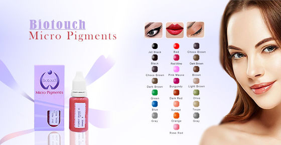 Biotouch Mikro Pigmen Tinta Tato Cokelat Coklat 1/2 Oz Untuk Alis Bibir Tato Pigmen Makeup Permanen