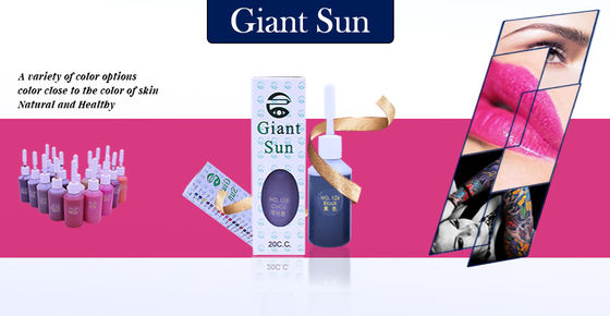GIANT SUN Semi Permanent Makeup Pigment / Tinta Tato Asli 20ml Untuk Tato Alis Bibir