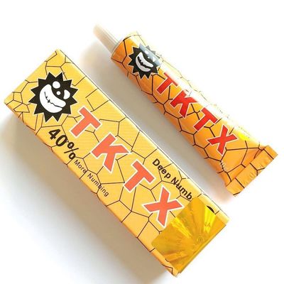 Makeup Permanen TKTX Tattoo Numbing Cream Asli Lidocaine Yellow 10g