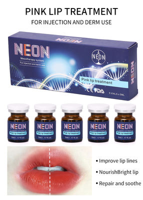 Serum Perawatan Bibir Merah Muda Mesoterapi Serum Perbaikan Bibir Injeksi 0.17 fl oz