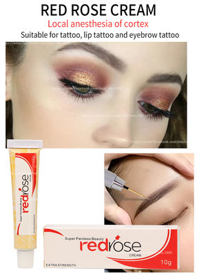Red Rose Numb Anestesi Cream 10g Makeup Permanen Lidocaine Numbing Cream Berlaku Selama 20 Menit Mati Rasa Selama 5-6 Jam