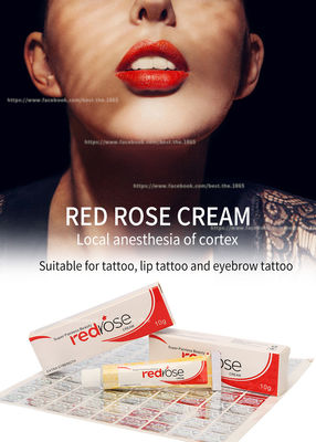 Red Rose Numb Anestesi Cream 10g Makeup Permanen Lidocaine Numbing Cream Berlaku Selama 20 Menit Mati Rasa Selama 5-6 Jam
