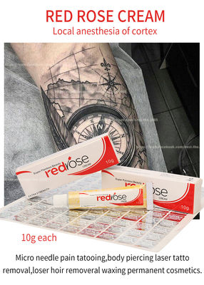 Red Rose Numb Anestesi Cream 10g Makeup Permanen Lidocaine Numbing Cream Berlaku Selama 20 Menit Mati Rasa Selama 5-6 Jam