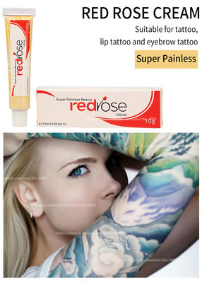 Red Rose Numb Anestesi Cream 10g Makeup Permanen Lidocaine Numbing Cream Berlaku Selama 20 Menit Mati Rasa Selama 5-6 Jam