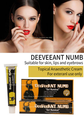 Pain Relief Deeveeant Numb Lidocaine Cream Tato Anestesi Krim Anti Membengkak 10G Tidak Berminyak Putih Warna Merah Muda
