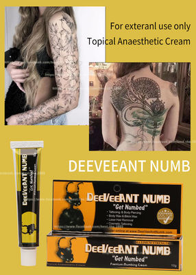 Pain Relief Deeveeant Numb Lidocaine Cream Tato Anestesi Krim Anti Membengkak 10G Tidak Berminyak Putih Warna Merah Muda