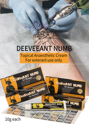 Pain Relief Deeveeant Numb Lidocaine Cream Tato Anestesi Krim Anti Membengkak 10G Tidak Berminyak Putih Warna Merah Muda