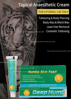 TKTX Deep Numb Anestesi Lidocaine Tattoo Cream 10g Hentikan Rasa Sakit Terapkan Efek 20 Menit Berlangsung Selama 3 Jam