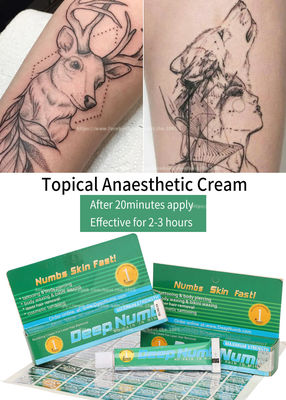 TKTX Deep Numb Anestesi Lidocaine Tattoo Cream 10g Hentikan Rasa Sakit Terapkan Efek 20 Menit Berlangsung Selama 3 Jam