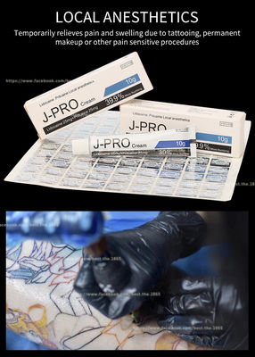 J Pro Tattoo Licocaine Numb Cream 10g Stop Pain Anesthetic Cream Untuk Waxing Tattoo Makeup Permanen