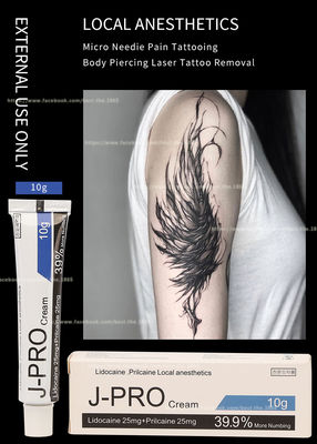 J Pro Tattoo Licocaine Numb Cream 10g Stop Pain Anesthetic Cream Untuk Waxing Tattoo Makeup Permanen