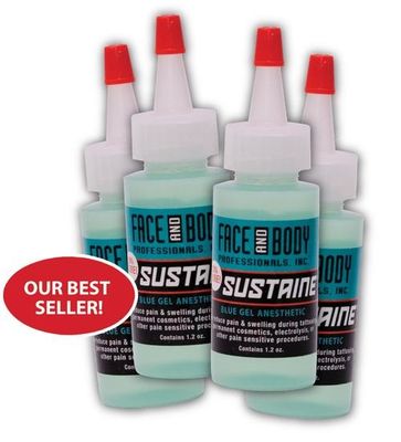 Lidocaine Sustaine Blue Gel Anestesi Tato Mati Rasa 1.2OZ Anti Alergi