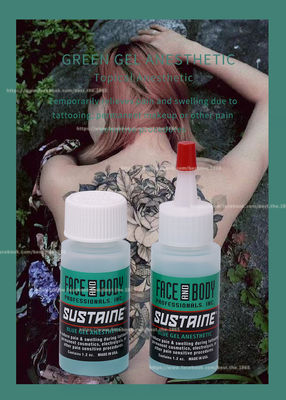 Asli Sustaine Mati Rasa Gel Stabil Hijau Anti Alergi Gel Biru Tato Anestesi Gel