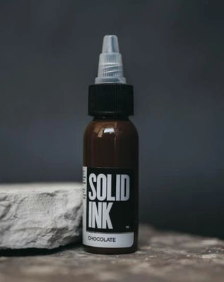 Pigmen Riasan Permanen Terlihat Alami Tinta Tato Tinta Padat Cokelat Vegan 30ML