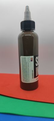 Organik Vegan Solid Tinta Tato Tinta Coklat Tua 30ML 260ML Tidak Beracun