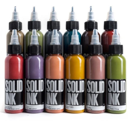 60ML 120ML Tinta Tato Padat Tinta Mikro Pigmen Coklat Muda