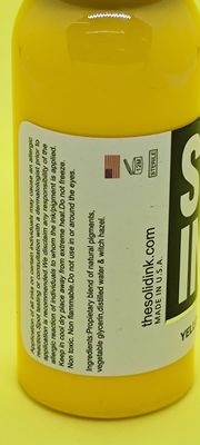 120ML 260ML Tinta Tato Kuning Cerah Pigmen Tato Organik Tidak Beracun