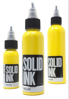 120ML 260ML Tinta Tato Kuning Cerah Pigmen Tato Organik Tidak Beracun