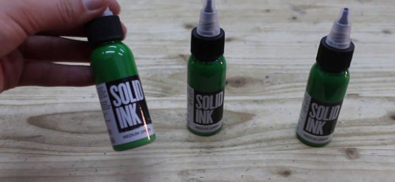 30ML 60ML Airbrush Tinta Padat Tinta Tato Medium Hijau Bahan Tanaman Murni