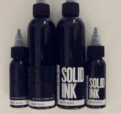 Lapisan Hitam Tubuh Tinta Padat Tinta Tato Sementara Pigmen Murni 120ML 260ML