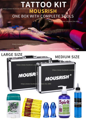 Kit Tato Mousrish Satu Kotak Dengan Alat Lengkap Kotak Tato Ukuran Sedang Dan Besar
